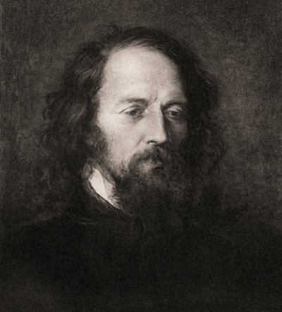 Lord Alfred Tennyson (1809-92) by English School